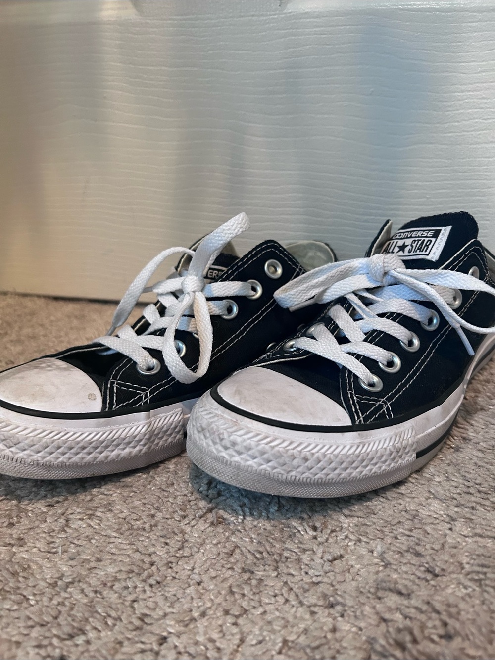 Converse Black and White Low Top Sneakers